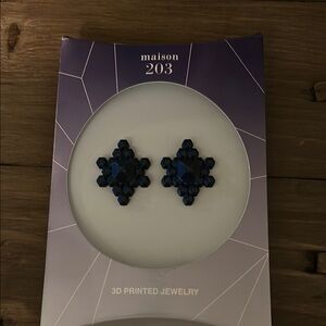 Maison 203 Blue 3D Printed Earrings
